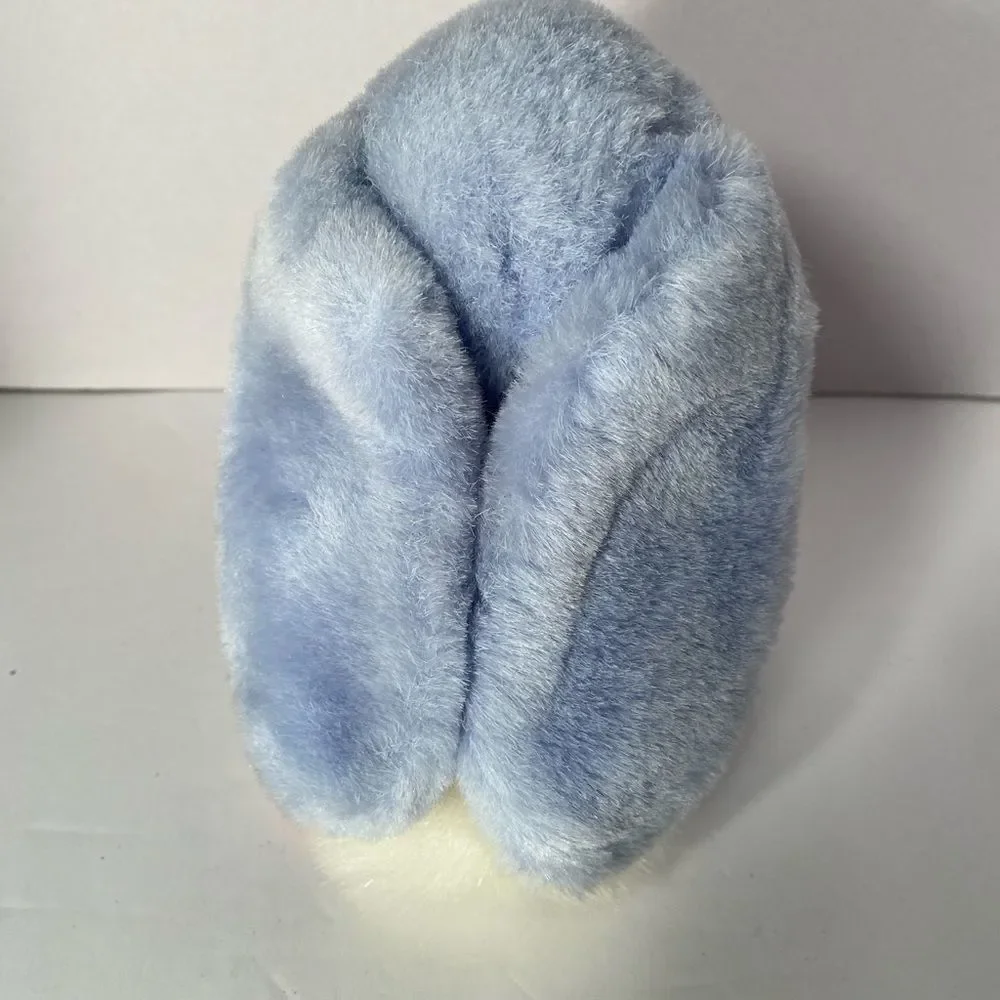 Vintage 1991 Fairview plush blue bunny rabbit holding flowers/stuffed animal/toy